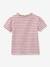 Tee-shirt marinière fille tissu Liberty - coton bio CYRILLUS framboise 2 - vertbaudet enfant 