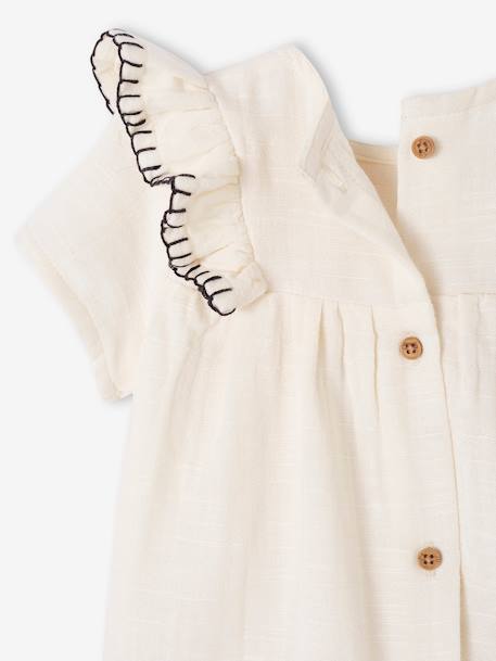 Robe en gaze de coton naissance écru 4 - vertbaudet enfant 