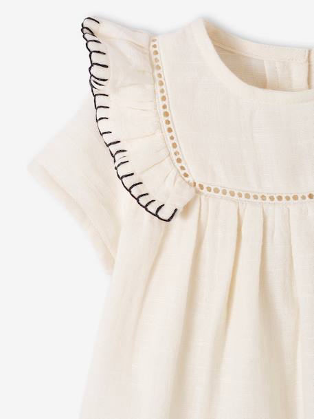 Robe en gaze de coton naissance écru 3 - vertbaudet enfant 