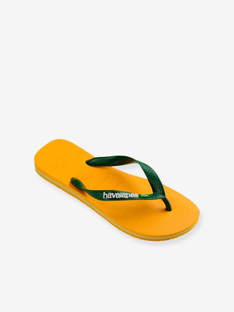 Tongs enfant Brasil Logo HAVAIANAS® jaune+pêche 1 - vertbaudet enfant 