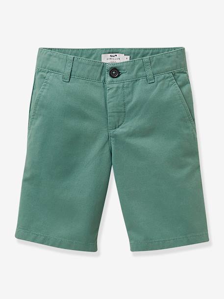 Bermuda chino garçon CYRILLUS bleu azur+rose+vert d'eau 5 - vertbaudet enfant 