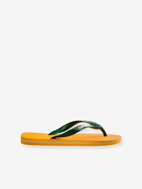 Tongs enfant Brasil Logo HAVAIANAS® jaune+pêche 2 - vertbaudet enfant 