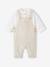 Ensemble cérémonie chemise et salopette naissance en lin et coton argile 2 - vertbaudet enfant 