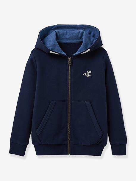 Sweat à capuche garçon CYRILLUS marine 1 - vertbaudet enfant 