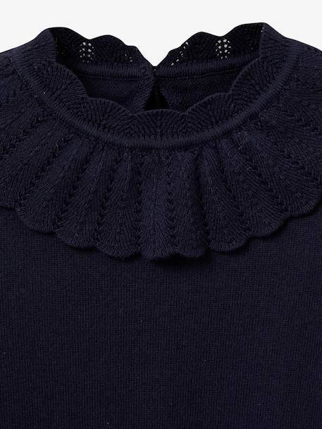 Pull à collerette fille CYRILLUS marine 3 - vertbaudet enfant 