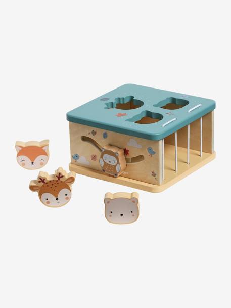 Cube des formes à encastrer LES AMIS DE LA FORÊT en bois FSC® bleu 1 - vertbaudet enfant 