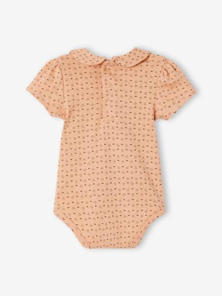 Lot de 2 bodies naissance maille pointelle en coton biologique vieux rose 4 - vertbaudet enfant 