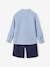 Ensemble céremonie chemise col Mao et short garçon rayé bleu 7 - vertbaudet enfant 