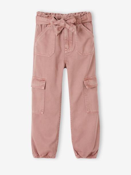 Pantalon cargo fluide fille  - vertbaudet enfant