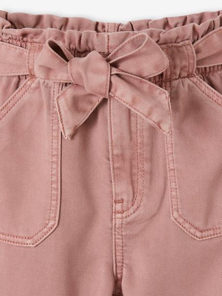 Pantalon cargo fluide fille sable+vieux rose 6 - vertbaudet enfant 