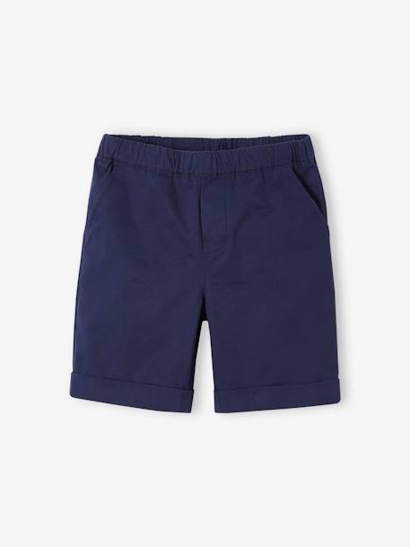 Ensemble céremonie chemise col Mao et short garçon rayé bleu 4 - vertbaudet enfant 