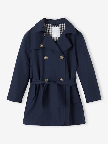 Trench fille avec capuche amovible beige+marine 9 - vertbaudet enfant 