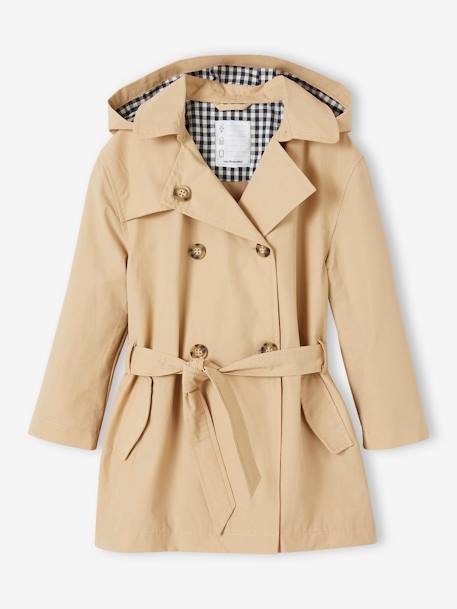 Fille-Manteau, veste-Trench fille avec capuche amovible