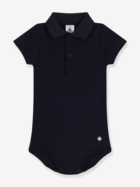 Body manches courtes ouverture polo PETIT BATEAU marine 1 - vertbaudet enfant 