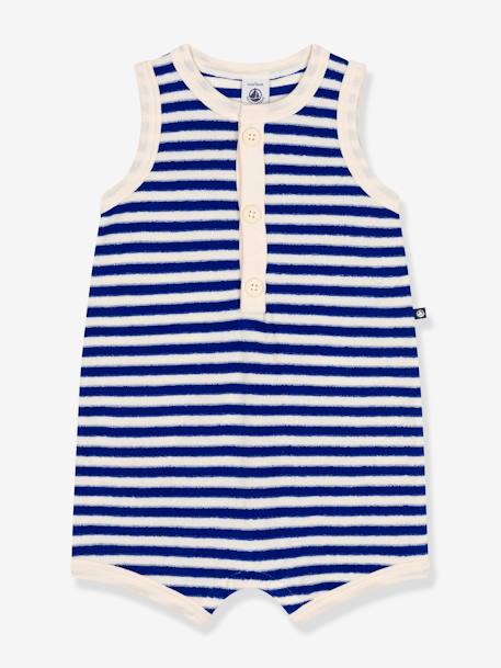 Combinaison courte en bouclette PETIT BATEAU BLEU VIF BICOLOR/MULTICOLOR 1 - vertbaudet enfant 