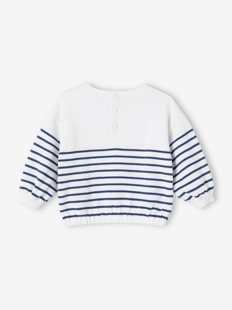 Pull marinière brodé bébé rayé marine 2 - vertbaudet enfant 