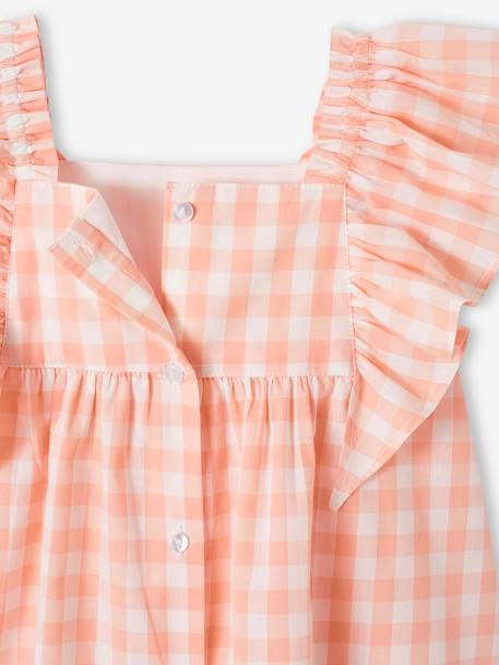 Robe à volants bébé carreaux rose+rose imprimé 3 - vertbaudet enfant 