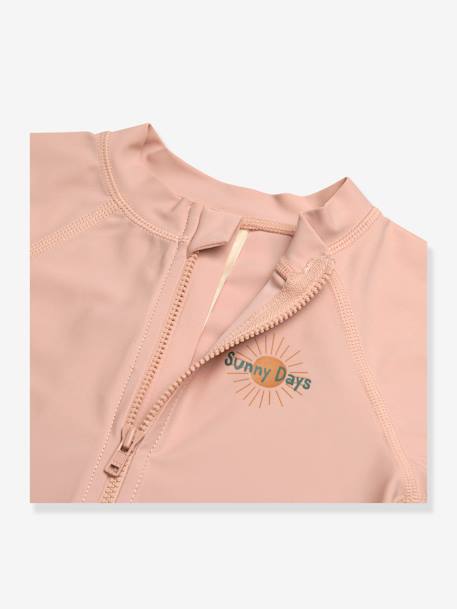 Combinaison enfant anti-UV  LÄSSIG manches courtes rayé blanc+rose nude 6 - vertbaudet enfant 