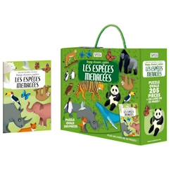 -Puzzle & Livre - Voyagez, découvrez, explorez, Les espèces menacées