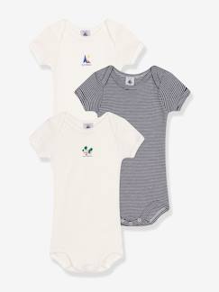 Lot 3 bodies manches courtes PETIT BATEAU  - vertbaudet enfant