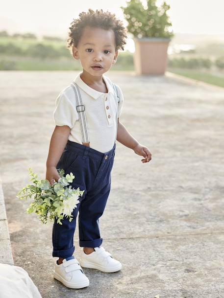 Polo en tricot bébé écru 6 - vertbaudet enfant 