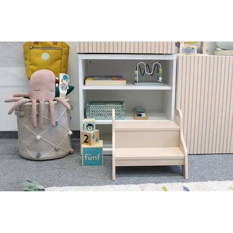 Marchepied enfant en bois - KINDSGUT - Modèle - Bois - Enfant - Beige - 40 x 33 x 37 cm BEIGE 4 - vertbaudet enfant 