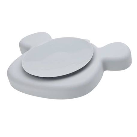 Assiette à compartiments ventousée en silicone Gris - LASSIG GRIS 3 - vertbaudet enfant 