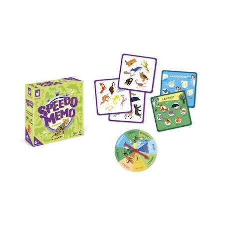 JANOD - Speedo Mémo Animaux - Jeu de Société Enfant - Mémoire et Rapidité - 48 Cartes Animaux - Dès 6 Ans VERT 3 - vertbaudet enfant 