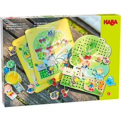 Jouet-Activités artistiques et musicales-Jeu de laçage Le Verger - HABA - 31 plaquettes à lacer - Vert - Mixte - A partir de 3 ans