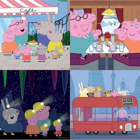 Puzzle Progressif Peppa Pig - Malette de 4 puzzles - 12 à 25 pièces - Educa VERT 2 - vertbaudet enfant 