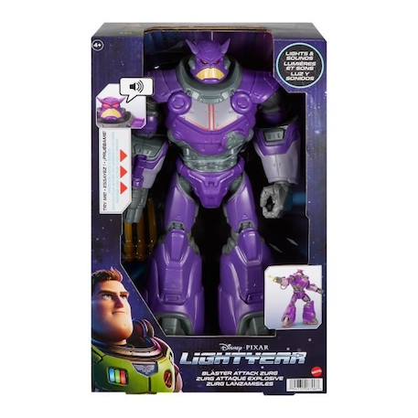 Figurine Buzz - MATTEL - Mega Zurg articulé sons et lumières - Extérieur - Mixte - 3 ans et + VIOLET 6 - vertbaudet enfant 