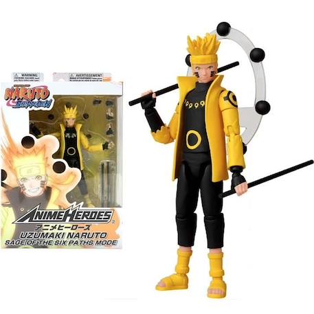 Figurine Anime Heroes Naruto Shippuden - Mode Sage des six chemins - BANDAI JAUNE 2 - vertbaudet enfant 