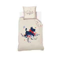 CHIPIE - Parure de lit Enfant Fille 100% Coton - 140X200 cm + coussin 65X65 cm - Ecrue  - vertbaudet enfant