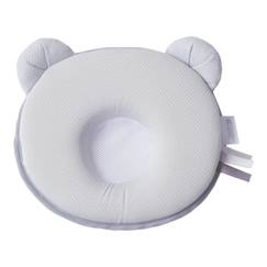 Puériculture-Cale Tête Bébé P'tit Panda Air+ - 0-6 Mois - Mousse Mémoire Forme - Respirant - Luttre Contre Plagiocéphalie - 21x19cm Gris