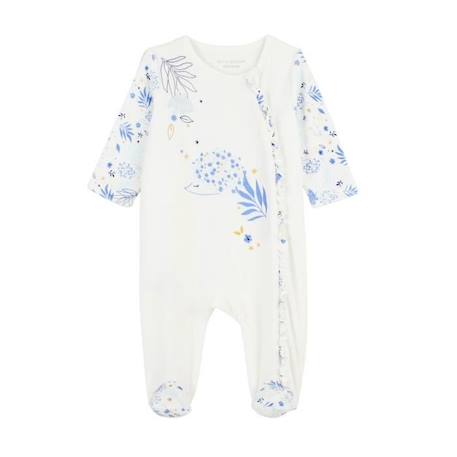 Bébé-Pyjama bébé en velours ouverture zippée Luna