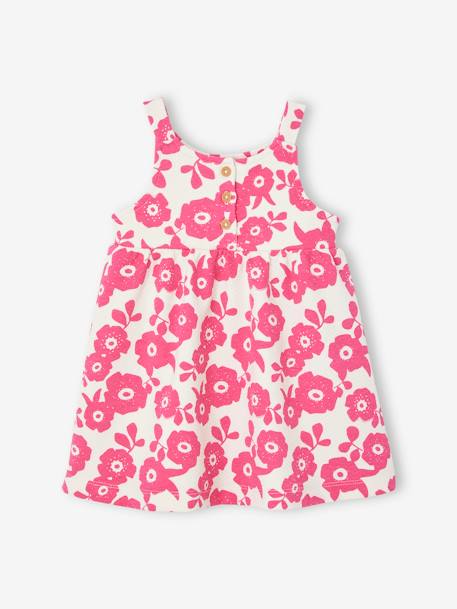 Robe bébé sans manches fuchsia+rose clair imprimé 1 - vertbaudet enfant 