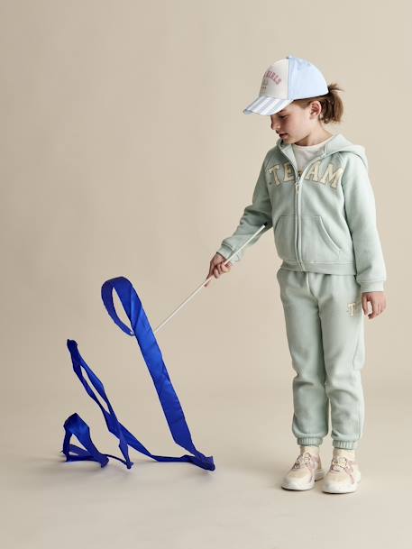 Pantalon jogging en molleton fille ceinture paperbag marine+rose bonbon+vert+vert d'eau 13 - vertbaudet enfant 