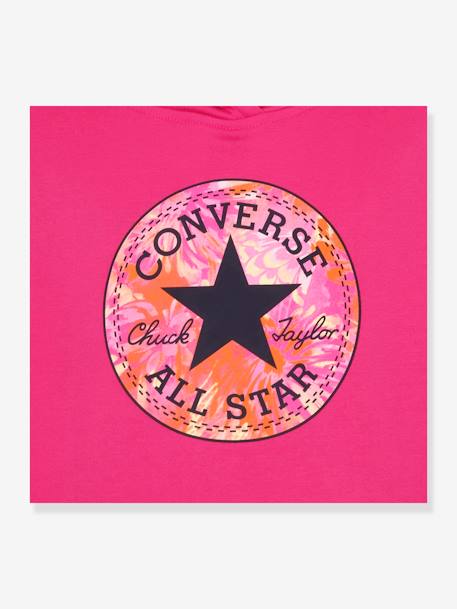 Sweat à capuche fille CONVERSE fuchsia 3 - vertbaudet enfant 