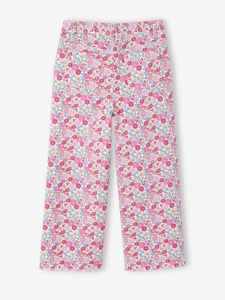 Pantalon large à fleurs fille rose 2 - vertbaudet enfant 