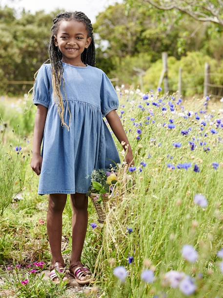 Robe en denim fille  - vertbaudet enfant