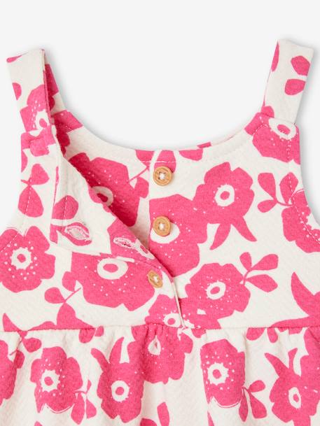 Robe bébé sans manches fuchsia+rose clair imprimé 3 - vertbaudet enfant 