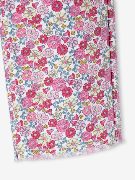 Pantalon large à fleurs fille rose 4 - vertbaudet enfant 