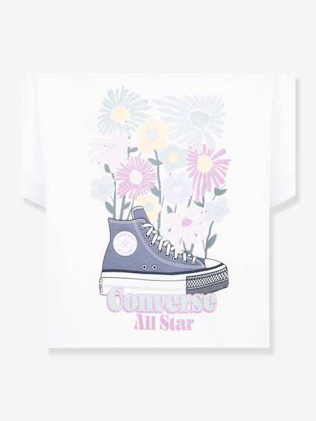 T-shirt graphique fille CONVERSE écru 3 - vertbaudet enfant 