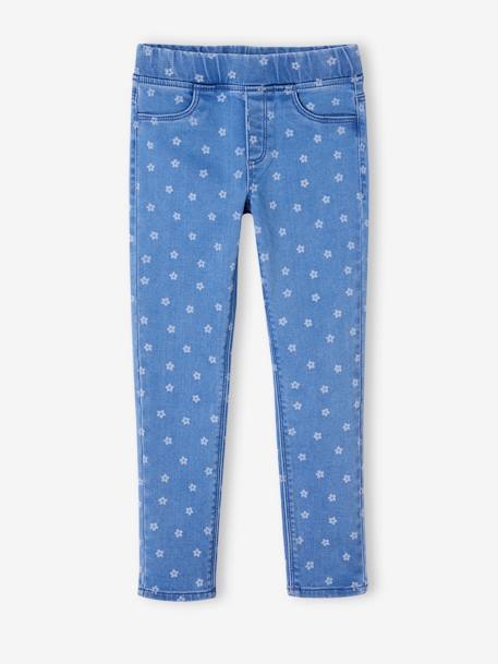 Fille-Pantalon-Tregging en molleton effet denim fille