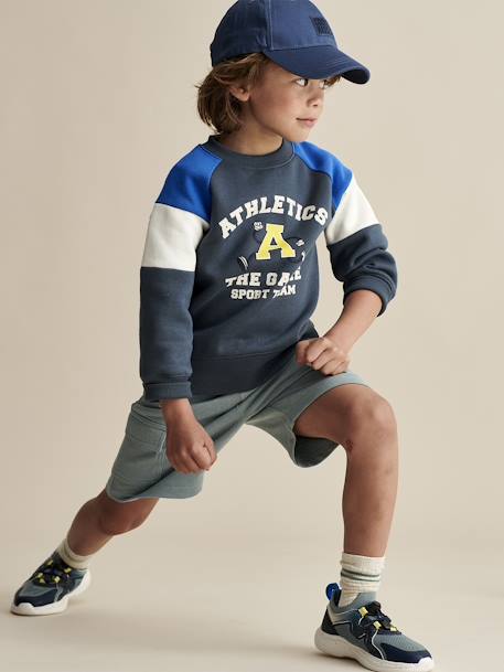 Sweat sport colorblock garçon marine 5 - vertbaudet enfant 