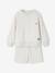 Ensemble sport sweat et short garçon blanc chiné+vert d'eau 2 - vertbaudet enfant 