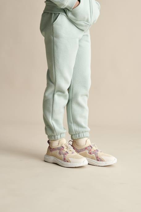 Pantalon jogging en molleton fille ceinture paperbag marine+rose bonbon+vert+vert d'eau 14 - vertbaudet enfant 