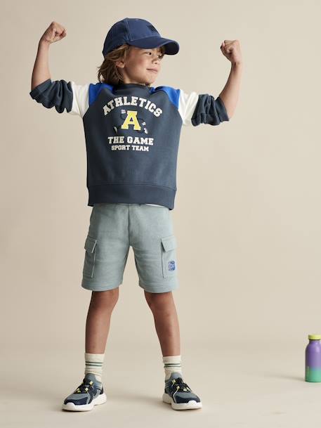 Short sport style battle garçon marine+vert d'eau 5 - vertbaudet enfant 