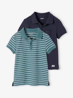 Garçon-T-shirt, polo, sous-pull-Polo-Lot de 2 polos garçons en maille piquée