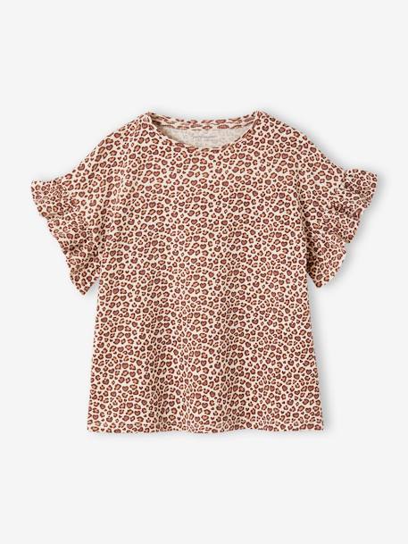 Tee-shirt en côtes imprimé fleurs fille  - vertbaudet enfant